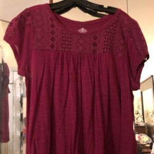 Short sleeve tee burgundy